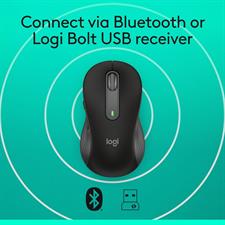 Logitech Signature M650 Wireless Mouse - For Small to Medium Sized Hands, 2-Year Battery, Silent Clicks, Customizable Side Buttons, Bluetooth, for PC/Mac/Multi-Device/Chromebook - Black, White
