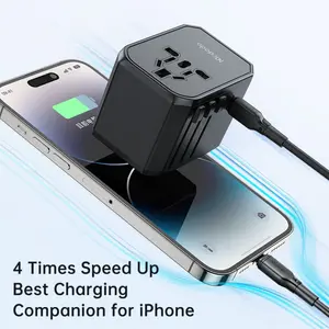 MCDODO CP-4290 Universal Travel Charger – 33W PD Fast Charging, USB-C, Dual USB-A, Worldwide Travel Adapter