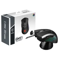 MSI CLUTCH GM51 LIGHTWEIGHT WIRELESS Gaming Mouse | Ultra-Light 85g, 26000 DPI Optical Sensor, OMRON Switches, RGB, Ergonomic Shape