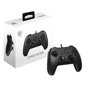 MSI FORCE GC200 Gaming Controller – Dual Vibration | Ergonomic Design | Plug & Play | Wired USB Gamepad | Black | White