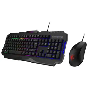 MSI FORGE GK100 Combo – RGB Gaming Keyboard & Mouse Set | Mechanical Feel | Adjustable DPI | Ergonomic Design