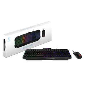 MSI FORGE GK100 Combo – RGB Gaming Keyboard & Mouse Set | Mechanical Feel | Adjustable DPI | Ergonomic Design