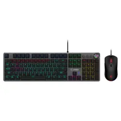 MSI FORGE GK310 COMBO US Wired Gaming Keyboard & Mouse Set | Mechanical Red Switches, Hot-Swappable Keys, 7200 DPI Optical Sensor, 20-Mode RGB
