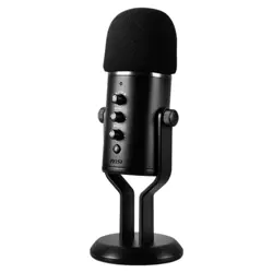 MSI IMMERSE GV60 Streaming Microphone (USB Type-C Interface and 3.5mm Aux, for Professional Applications with Intuituve Control in 4 Modes: Stereo, Omnidirectional, Cardioid and Bidirectional)