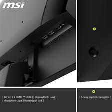 MSI MAG 255XF 24.5 Inch FHD Gaming Monitor - 1920 x 1080 Rapid IPS Panel, 300 Hz / 0.5ms (GtG, Min.),120% sRGB Colour Gamut, Frameless Design, HDR Ready - DisplayPort 1.4a, HDMI™ 2.0b(FHD@240Hz)