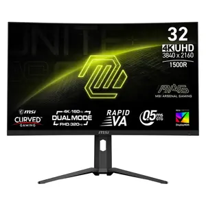MSI MAG 321CUPDF – 32″ 4K UHD Curved Gaming Monitor | Rapid VA | 160Hz | 1ms GTG | HDR Ready | FreeSync Premium | USB-C 65W