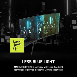MSI MAG 342CQRF E20 Gaming Monitor – 34" UWQHD 1500R Curved Rapid VA, 200Hz, 0.5ms, FreeSync Premium, HDR Ready