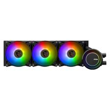 MSI MAG CoreLiquid E360 Black - AIO ARGB CPU Liquid Cooler - Rotating Cap Design - 360mm Radiator - Triple 120mm ARGB PWM Fans - LGA 1700/1851 / AM5/AM4 Compatible