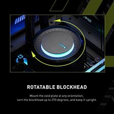 MSI MAG CoreLiquid E360 Black - AIO ARGB CPU Liquid Cooler - Rotating Cap Design - 360mm Radiator - Triple 120mm ARGB PWM Fans - LGA 1700/1851 / AM5/AM4 Compatible