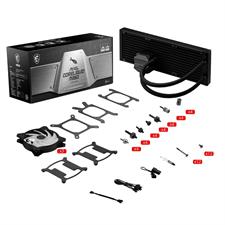 MSI MAG CORELIQUID M360 AIO CPU Liquid Cooler - 12 Way Split-Flow Water Cooling, Evaporation-Proof Tubing, It Supports mainsteam Socket Like AM5 and 1700