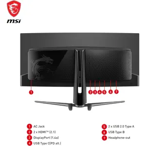 MSI MPG 341CQPX QD-OLED 34 Inch Ultrawide Curved Gaming Monitor | UWQHD 3440x1440, 240Hz, 0.03ms GTG, DisplayHDR True Black 400, FreeSync Premium Pro, USB-C 98W PD