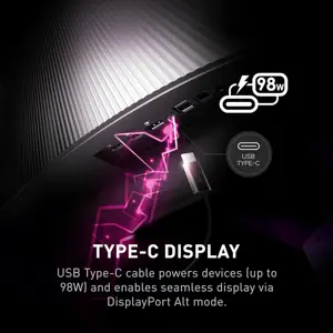 MSI MPG 341CQPX QD-OLED 34 Inch Ultrawide Curved Gaming Monitor | UWQHD 3440x1440, 240Hz, 0.03ms GTG, DisplayHDR True Black 400, FreeSync Premium Pro, USB-C 98W PD