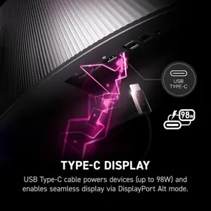 MSI MPG 491CQPX QD-OLED 49 Inch Ultrawide Curved Gaming Monitor | DQHD 5120x1440, 240Hz, 0.03ms GTG, DisplayHDR True Black 400, G-Sync Compatible, USB-C 98W PD