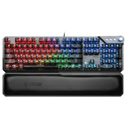 MSI VIGOR GK71 SONIC US Wired Mechanical Gaming Keyboard | MSI Sonic Red Switches (35g), Per-Key RGB, Aluminum Body, Memory Foam Wrist Rest
