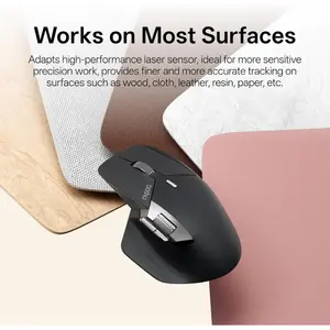 Rapoo MT760 Pro Multi-Mode Wireless Mouse – 12000 DPI, 2000Hz Polling, NearLink, Bluetooth 5.0, 11 Programmable Buttons – Light Black