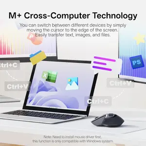 Rapoo MT760 Pro Multi-Mode Wireless Mouse – 12000 DPI, 2000Hz Polling, NearLink, Bluetooth 5.0, 11 Programmable Buttons – Light Black