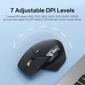 Rapoo MT760 Pro Multi-Mode Wireless Mouse – 12000 DPI, 2000Hz Polling, NearLink, Bluetooth 5.0, 11 Programmable Buttons – Light Black