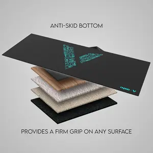 Rapoo V1L Extra Large Gaming Mouse Pad – 800 × 300mm, Anti-Slip Base, Stitched Edge, Black