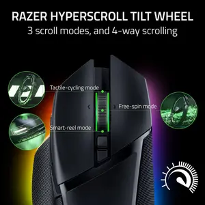 Razer Basilisk V3 Pro 35K Wireless Ergonomic Gaming Mouse with Focus Pro 35K Optical Sensor Gen-2, HyperScroll Tilt Wheel, 13-Zone Chroma RGB & 140-Hour Battery Life