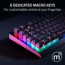 Razer BlackWidow V4 X (Green Switch) - Mechanical Gaming Keyboard with Razer Chroma RGB (Clicky Mechanical Switches, 6 Dedicated Macro Keys, Doubleshot ABS Keycaps)