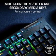 Razer BlackWidow V4 X (Green Switch) - Mechanical Gaming Keyboard with Razer Chroma RGB (Clicky Mechanical Switches, 6 Dedicated Macro Keys, Doubleshot ABS Keycaps)