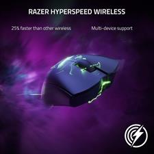 Razer DeathAdder V3 Pro Wireless Gaming Mouse: 64g Lightweight Ergonomic - 30K DPI Optical Sensor - Gen-3 Optical Switches - 8 Programmable Controls - Up to 90 Hr Battery - White
