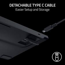 Razer DeathStalker V2 Gaming Keyboard: Low-Profile Linear Red Optical Switches - Ultra-Durable Coated Keycaps - Multi-functional media button and media roller - Chroma RGB-Black