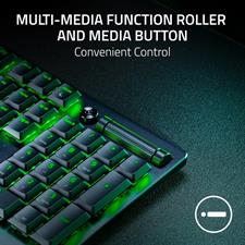Razer DeathStalker V2 Gaming Keyboard: Low-Profile Linear Red Optical Switches - Ultra-Durable Coated Keycaps - Multi-functional media button and media roller - Chroma RGB-Black