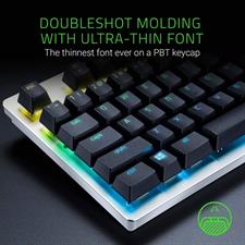 Razer Doubleshot PBT Keycap Upgrade Set for Mechanical & Optical Keyboards: Compatible with Standard 104/105 US and UK layouts - Mercury White