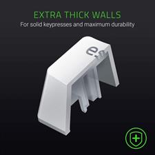Razer Doubleshot PBT Keycap Upgrade Set for Mechanical & Optical Keyboards: Compatible with Standard 104/105 US and UK layouts - Mercury White