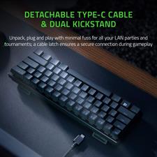 Razer Huntsman Mini 60% Gaming Keyboard: Fast Keyboard Switches - Clicky Optical Switches - Chroma RGB Lighting - PBT Keycaps - Onboard Memory Snap Tap - Black