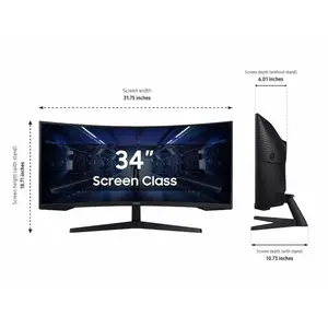 Samsung 34" Odyssey G5 G55T Curved Gaming Monitor 165Hz 1ms Ultra WQHD FreeSync