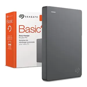 Seagate Basic 1TB Portable External Hard Drive – USB 3.0, Plug & Play, Compact Design, Black