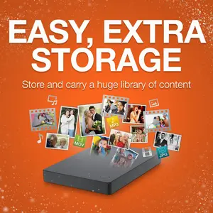 Seagate Basic 1TB Portable External Hard Drive – USB 3.0, Plug & Play, Compact Design, Black