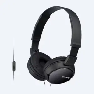 Sony MDR-ZX110AP Wired On-Ear Headphones with Microphone Deep Bass Foldable Design