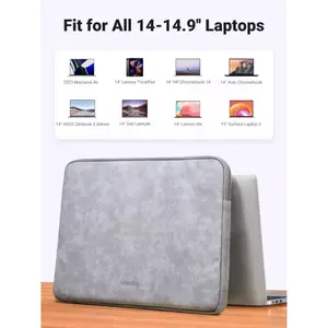 UGREEN 20476 Laptop Sleeve Case – Premium Nubuck Leather & Soft Velvet Lining, Slim Protective Design