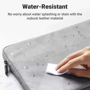 UGREEN 20476 Laptop Sleeve Case – Premium Nubuck Leather & Soft Velvet Lining, Slim Protective Design