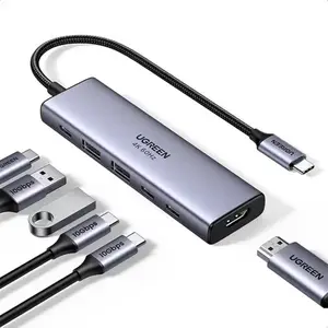 UGREEN 35999 6-in-1 USB-C Hub – 4K HDMI, 100W PD Charging, Dual USB-A 3.2, Dual USB-C 3.2