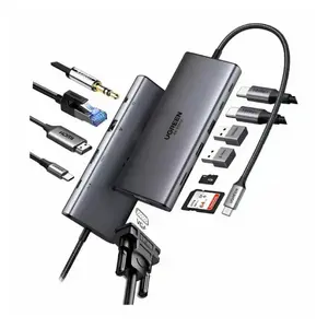 UGREEN 45520 11-in-1 USB-C Docking Station – 4K 60Hz HDMI, 10Gbps USB, 100W PD, Gigabit Ethernet, SD/TF Reader