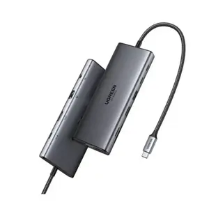 UGREEN 45520 11-in-1 USB-C Docking Station – 4K 60Hz HDMI, 10Gbps USB, 100W PD, Gigabit Ethernet, SD/TF Reader