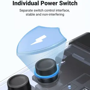 UGREEN 90307 7-in-1 USB-C Hub – 7× USB-A 3.0, 5Gbps, BC 1.2 Smart Charging, Individual Switches, EU