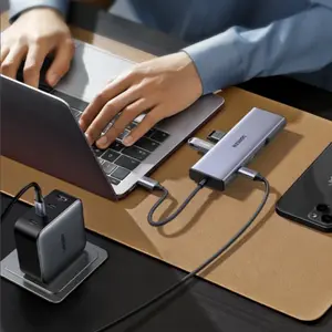 UGREEN CM498 15600 9-in-1 USB-C Docking Station – 4K HDMI, VGA, 3× USB 3.0, Gigabit Ethernet, 100W PD, SD/TF Card Reader