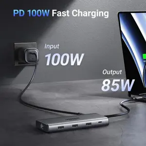 UGREEN Revodok Pro 210 15534 10-in-1 USB-C Hub – Dual HDMI, 100W PD, Gigabit Ethernet, USB-A/C, SD/TF