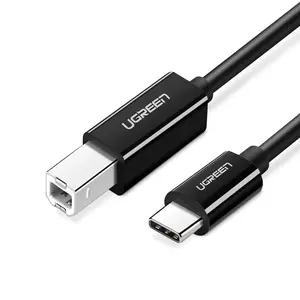 UGREEN US241 50446 USB-C to USB-B 2.0 Printer Cable – 2 Meter, 480Mbps High-Speed Data Transfer, Black