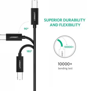 UGREEN US241 50446 USB-C to USB-B 2.0 Printer Cable – 2 Meter, 480Mbps High-Speed Data Transfer, Black