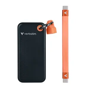 Verbatim Pocket SSD 1TB – USB 3.2 Gen 2 Portable External SSD with Keyring & Cable Attachment, Up to 1000MB/s