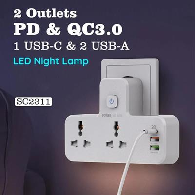 Clopal Power Socket 2 Port Universal 2500W
