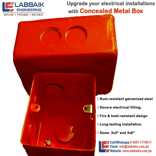 Electric Metal Box Concealed Box for Wiring 