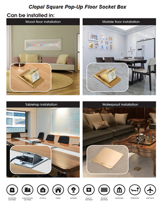 Clopal Pop-Up Technology Floor Box 