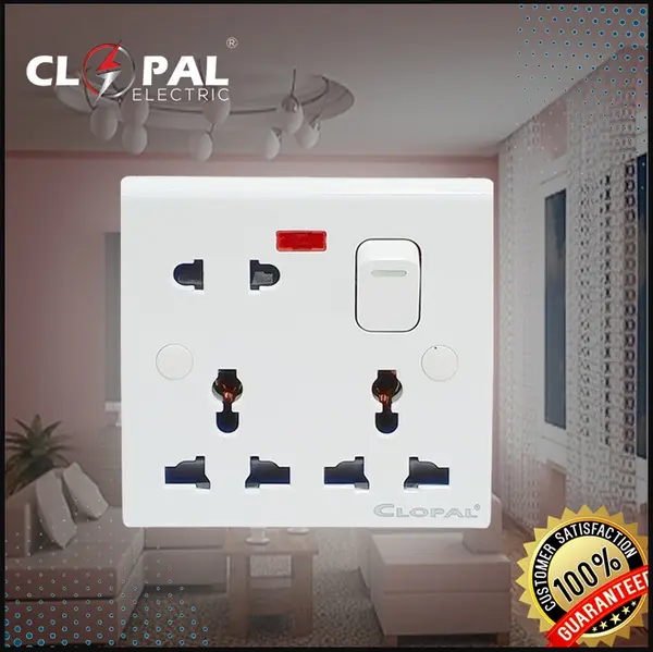 Double multi Socket White - Clopal
